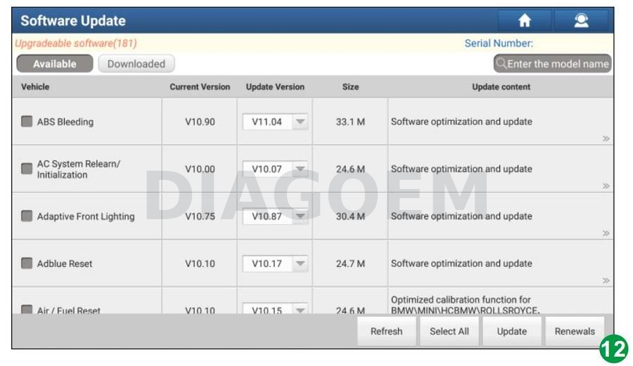 LAUNCH X431 EV battery pack software download after activation